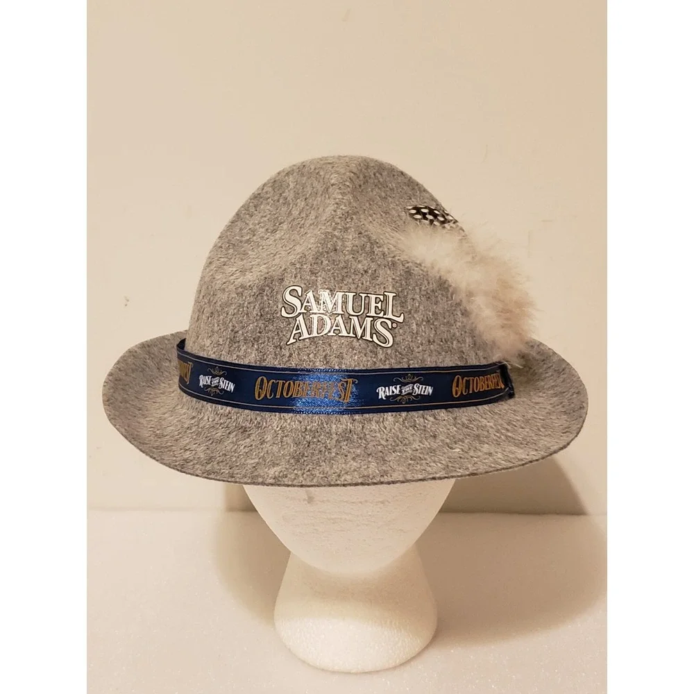 Sam Adams Octoberfest German Beer Alpine‎ Felt Hat Fedora New